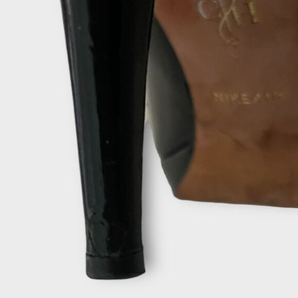 Cole Haan Women Black Patent Leather Slip-On Heels Sz 7.5 Office Versatile - Picture 7 of 9